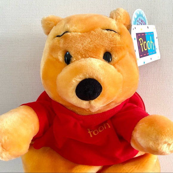 VINTAGE DISNEY WINNIE THE POOH KIDS PLUSH BACKPACK BY PYRAMID HANDBAGS, NEW, NWT - Picture 11 of 16